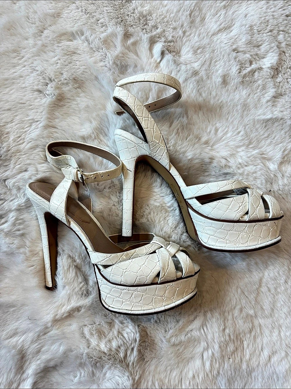 ALDO White Platform Heels